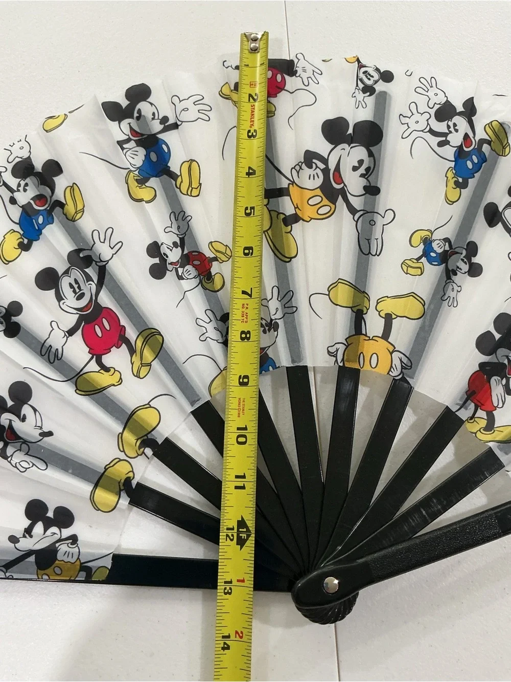 Mickey Mouse White Folding Hand Fan for Kids - Disney-Inspired